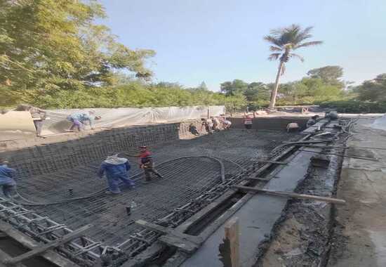 Concrete Pool Construction By River House